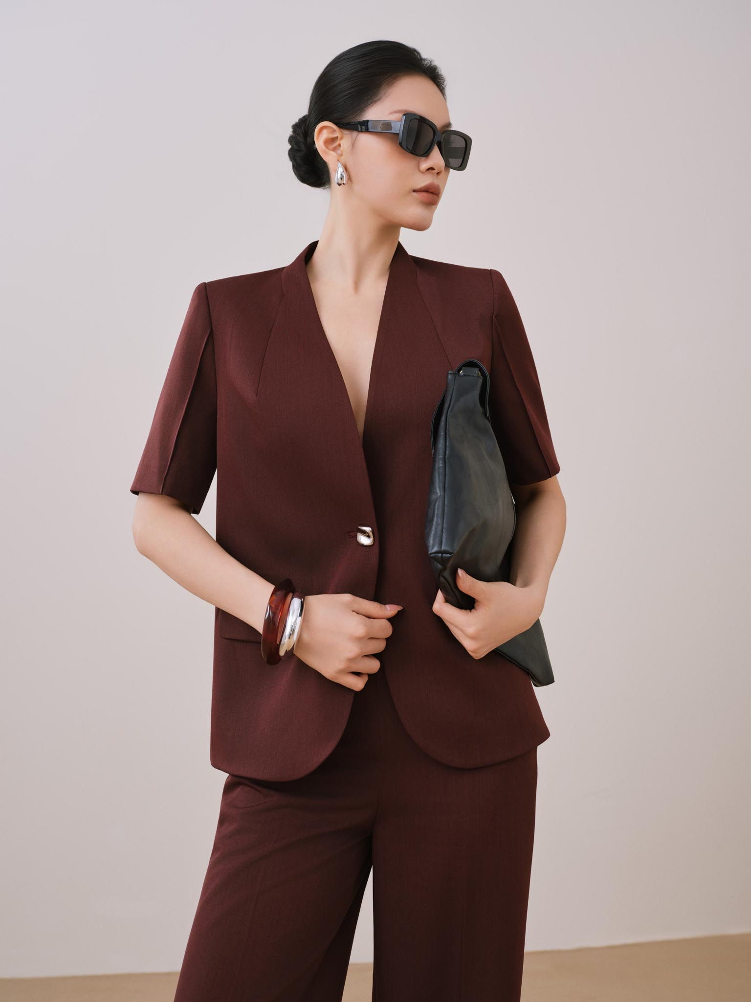 Áo vest tay cộc cổ V gấu bo tròn_Q.2-982